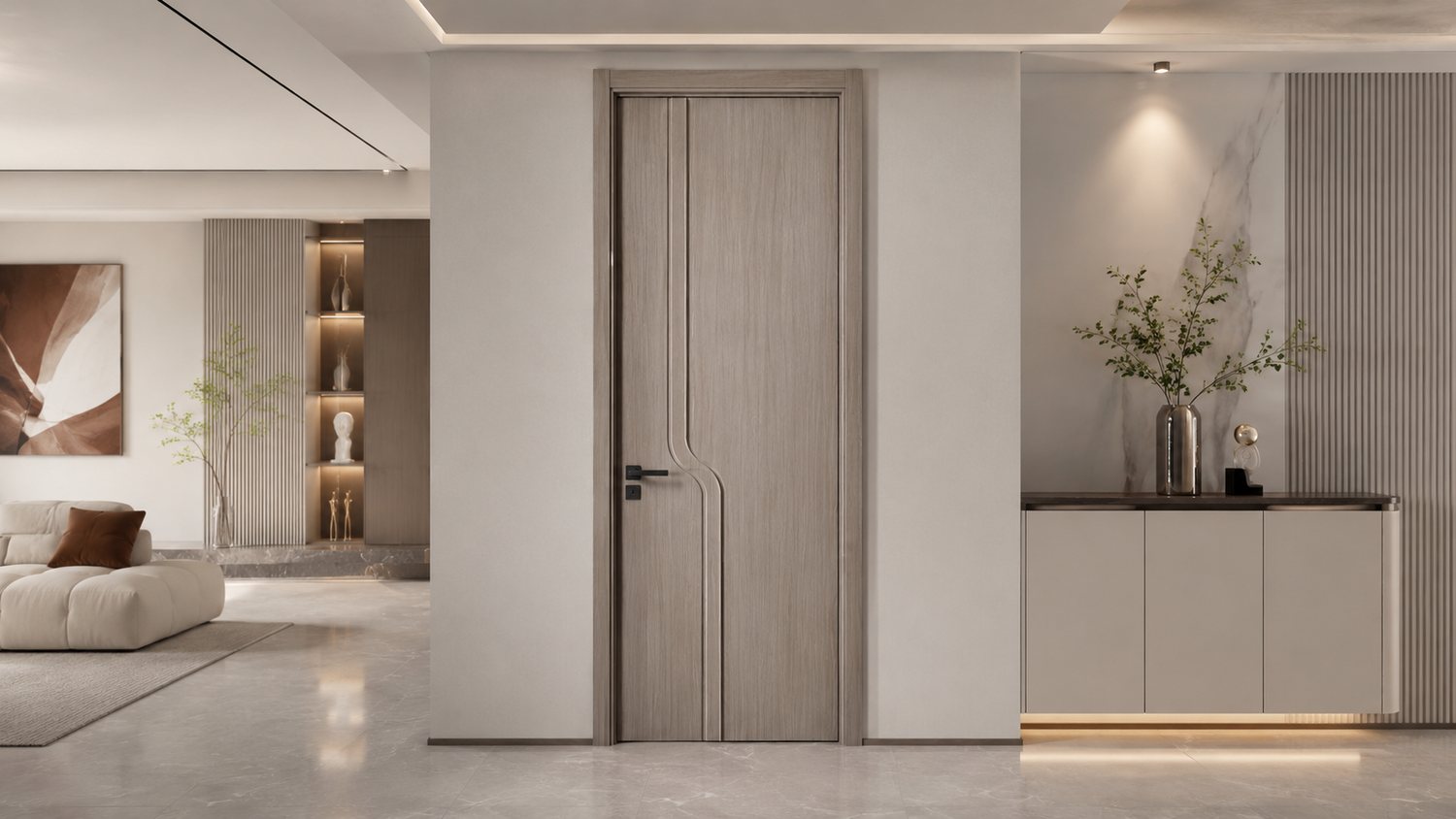 Flush metal door product visual