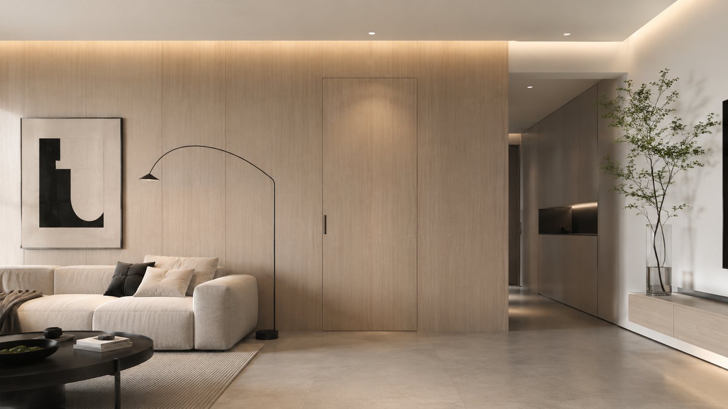 Hidden metal door product visual