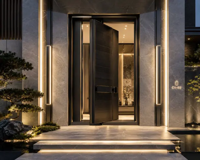 Custom Metal Pivot Doors
