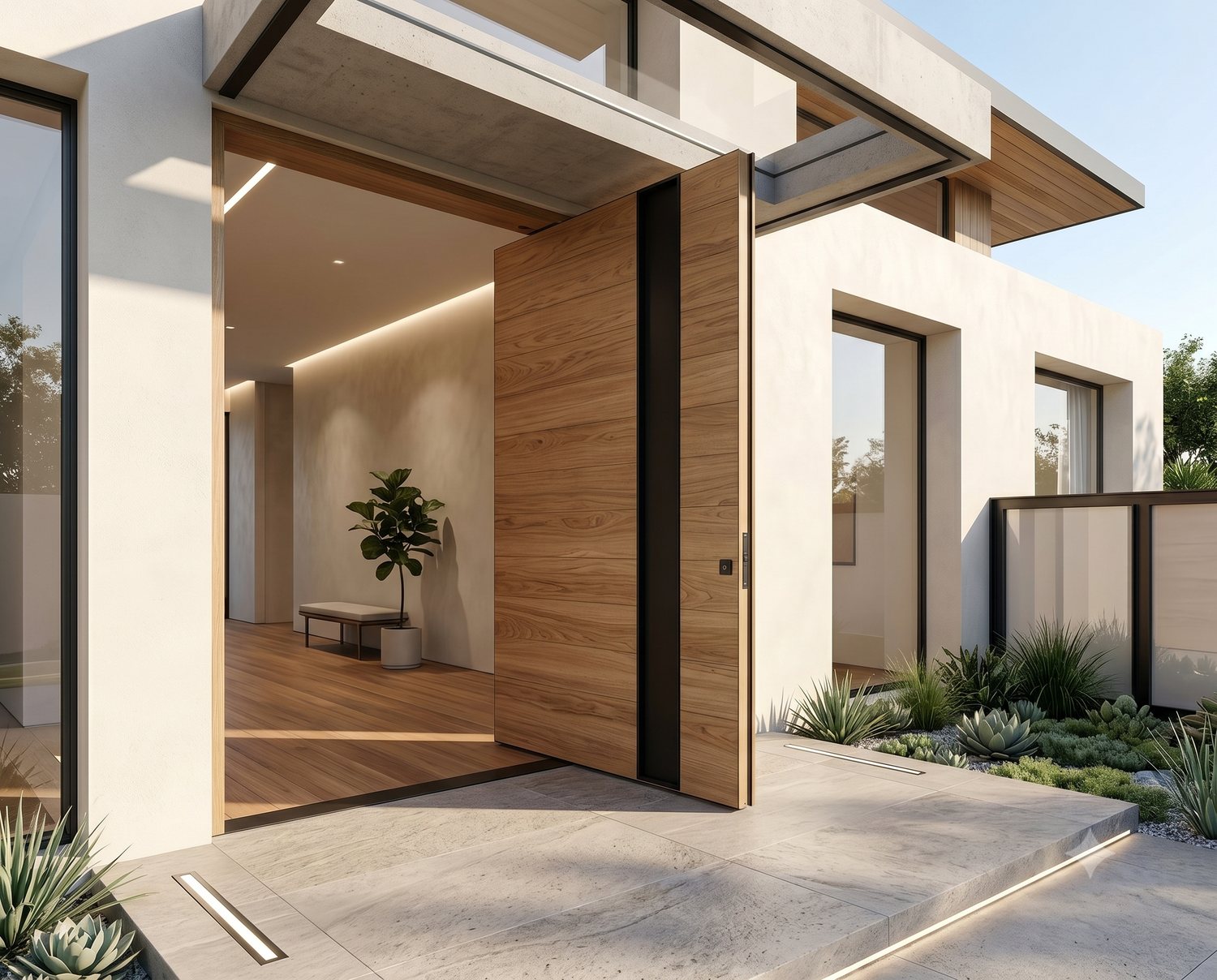 Custom metal pivot door product visual
