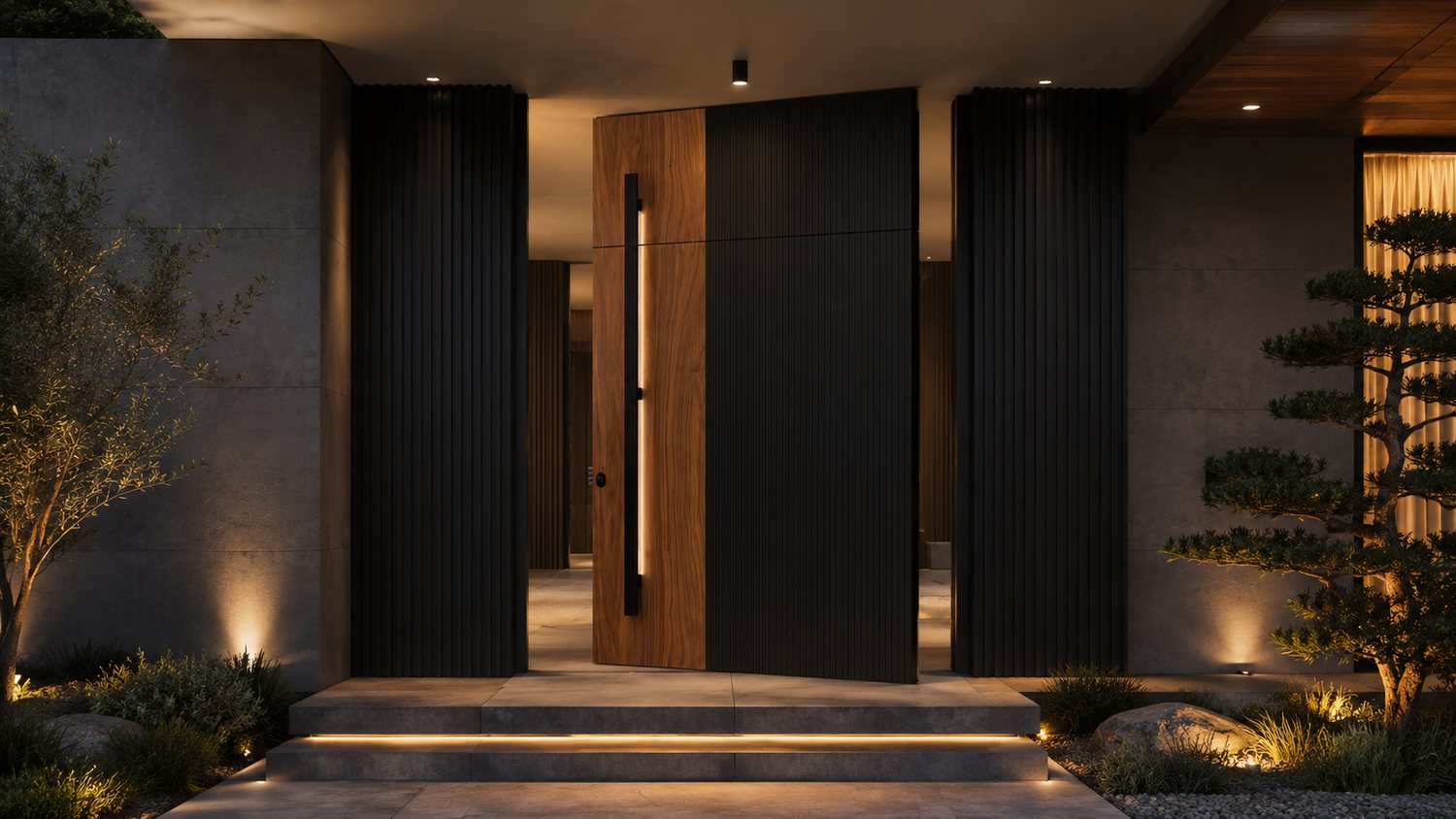 Custom Metal Pivot Doors gallery image 6